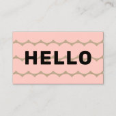 Groovyはっきりしたスクイグルブラックライトピンククラフト 名刺 (正面)