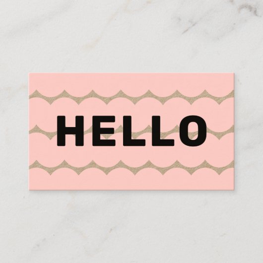 Groovyはっきりしたスクイグルブラックライトピンククラフト 名刺 (正面)