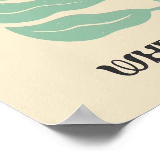 Groovyひまわりの花「開花(あなたは植え付け)」 ポスター (角)