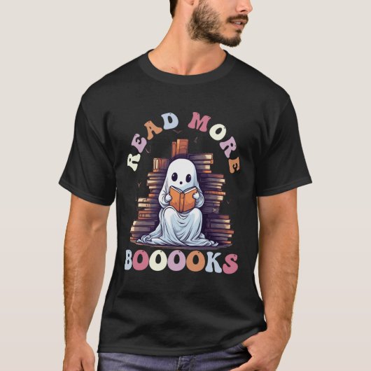 Groovyもっと読の本かわいい幽霊おもしろい先生ハ Tシャツ (正面)