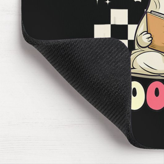 Groovyもっと読の本かわいい幽霊ブーハロおもしろいー マウスパッド (コーナー)