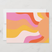 Groovyを取得しようレトロガールフォト誕生日 招待状 (裏面)