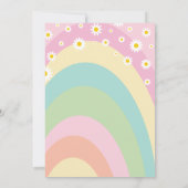 Groovyを取得しようレトロレインボーフローラ5th誕生日 招待状 (裏面)