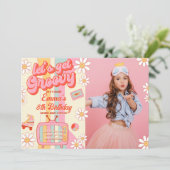 Groovyを取得しよう誕生日写真招待状 招待状 (スタンド正面)