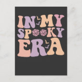 Groovyインマイエラ不気味ー秋ハロウィーン幽霊レトロ インビテーションポストカード (正面)