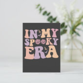 Groovyインマイエラ不気味ー秋ハロウィーン幽霊レトロ インビテーションポストカード (スタンド正面)