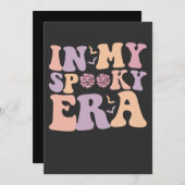 Groovyインマイエラ不気味ー秋ハロウィーン幽霊レトロ 招待状 (正面/裏面)