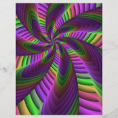 Groovyエネルギッシュカラフルなネオンフラクタルパターン (正面)