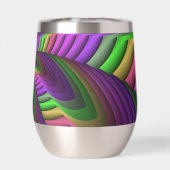 Groovyエネルギッシュカラフルなネオンフラクタルパターン (背面)