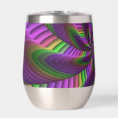 Groovyエネルギッシュカラフルなネオンフラクタルパターン (正面)