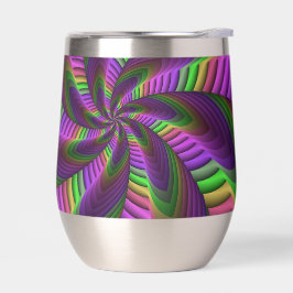 Groovyエネルギッシュカラフルなネオンフラクタルパターン