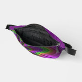 Groovyエネルギッシュカラフルなネオンフラクタルパターン ファニーパック (見開き)