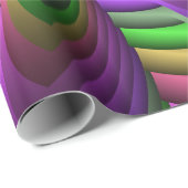 Groovyエネルギッシュカラフルなネオンフラクタルパターン ラッピングペーパー (ロールコーナー)