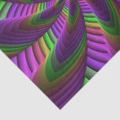 Groovyエネルギッシュカラフルなネオンフラクタルパターン 薄葉紙 (詳細)