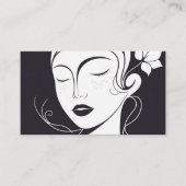 Groovyエレガントフローラモダン-トレンディー両面 名刺 (正面)