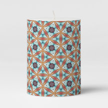 Groovyオレンジターコイズブルーパターン