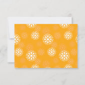 Groovyオレンジデイジーフラワーレトロフローラ名 サンキューカード (裏面)