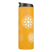Groovyオレンジデイジーフラワーレトロフローラ名 タンブラー (回転右)