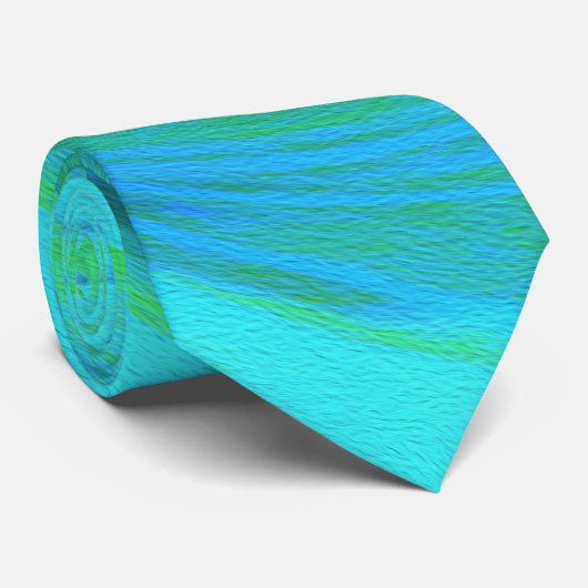 Groovyカッコいい抽象芸術アクアリキッドアートスワール ネクタイ (ロール)