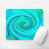 Groovyカッコいい抽象芸術アクアリキッドアートスワール マウスパッド (マウス)