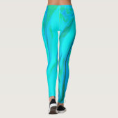 Groovyカッコいい抽象芸術アクアリキッドアートスワール レギンス (裏面)