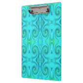 Groovyカッコいい抽象芸術アクア液体アートスワールパターン クリップボード (左)