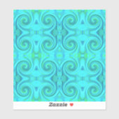 Groovyカッコいい抽象芸術アクア液体アートスワールパターン シール (シート)