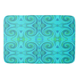 Groovyカッコいい抽象芸術アクア液体アートスワールパターン バスマット
