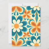 Groovyカラフルユニークレトロ結婚の セーブザデート (裏面)