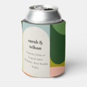 Groovyカラフルレトロアーはっきりしたチ抽象芸術結婚の 缶クーラー (缶裏面)