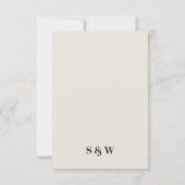 Groovyカラフルレトロアーチ抽象芸術はっきりした結婚の 出欠カード (裏面)