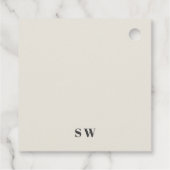 Groovyカラフルレトロアーチ抽象芸術ベビースシャワー フェイバータグ (裏面)