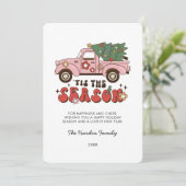 Groovyカラフルレトロクリスマスカード シーズンカード (スタンド正面)