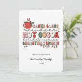 Groovyカラフルレトロクリスマスカード シーズンカード (スタンド正面)