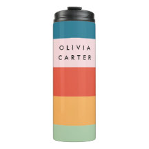 Groovyカラフルレトロ横ストライプ名