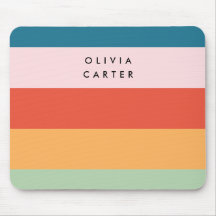 Groovyカラフルレトロ横ストライプ名