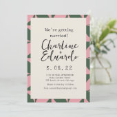 Groovyカラフルレトロ70s結婚ハンドレット 招待状 (スタンド正面)