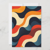 Groovyカラフルレトロ70s50周年結婚 招待状 (裏面)