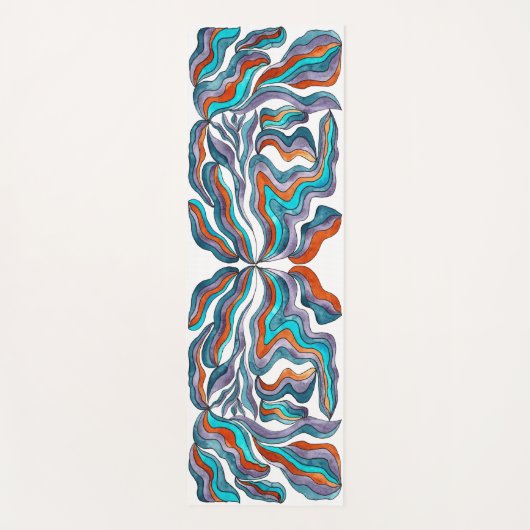 Groovyカラフル Waterカラー ヨガマット (正面)