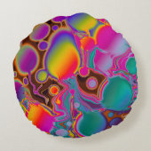 Groovyカラーバースト ラウンドクッション (裏面)