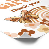 Groovyカード&ギフトシャワーサインヒッピーレトロ ポスター (角)