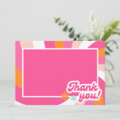 Groovyガールパワーベビーシャワーサンキューカード サンキューカード (スタンド正面)
