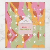 Groovyキャンプファイアーマグクリスマスマーブルスワーズ ワインラベル (シングルラベル)