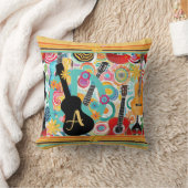 Groovyギタカラフルー クッション (ブランケット)