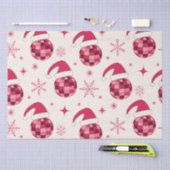 Groovyクリスマスサンタディスコボールパターン 薄葉紙 (クラフト)