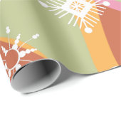 Groovyクリスマススノーフレーク波 ラッピングペーパー (ロールコーナー)