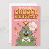 Groovyクリスマスツリー – ホリーすてきビベス シーズンカード (正面/裏面)