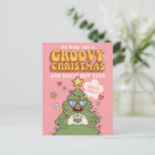 Groovyクリスマスツリー – ホリーすてきビベス シーズンポストカード (スタンド正面)