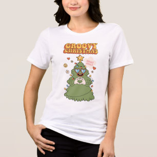 Groovyクリスマスツリー – ホリーすてきビベス トライブレンドTシャツ