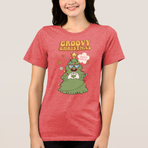 Groovyクリスマスツリー – ホリーすてきビベス トライブレンドTシャツ